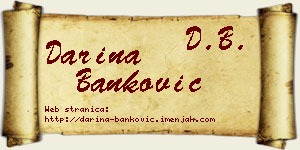 Darina Banković vizit kartica